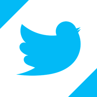 Twitter Logo Blue Background PNG Image