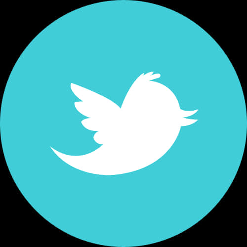 Twitter Logo Cyan Background PNG Image