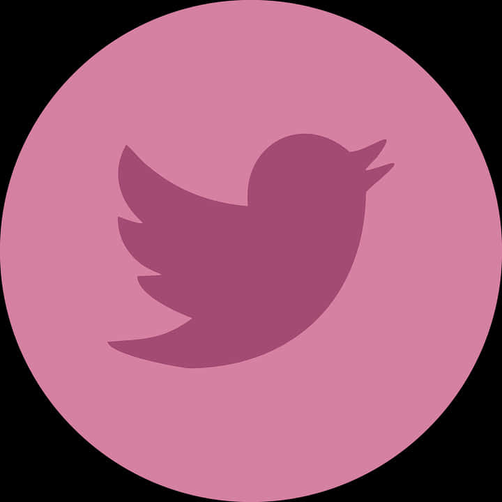 Twitter Logo Pink Background PNG Image