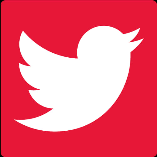 Twitter Logo Red Background PNG Image