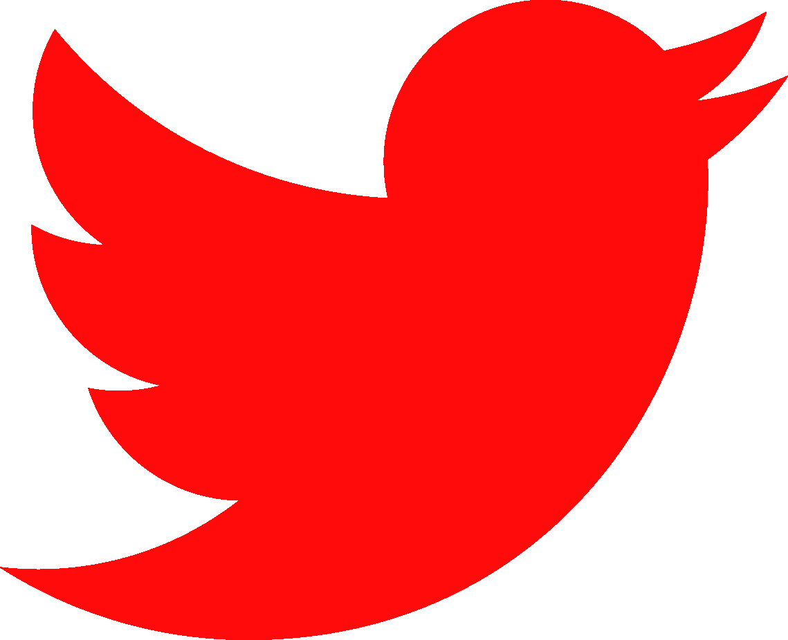 Twitter Logo Red Bird PNG Image