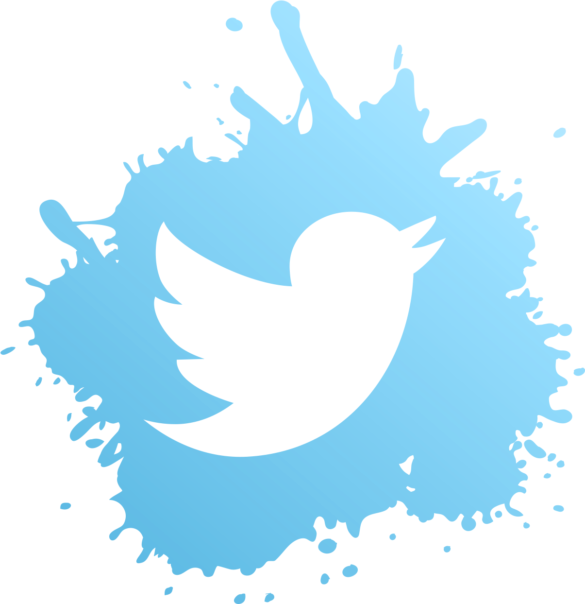 Twitter Logo Splash PNG Image