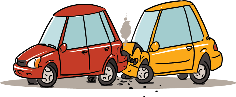 Two Car Collision Illustration PNG Image