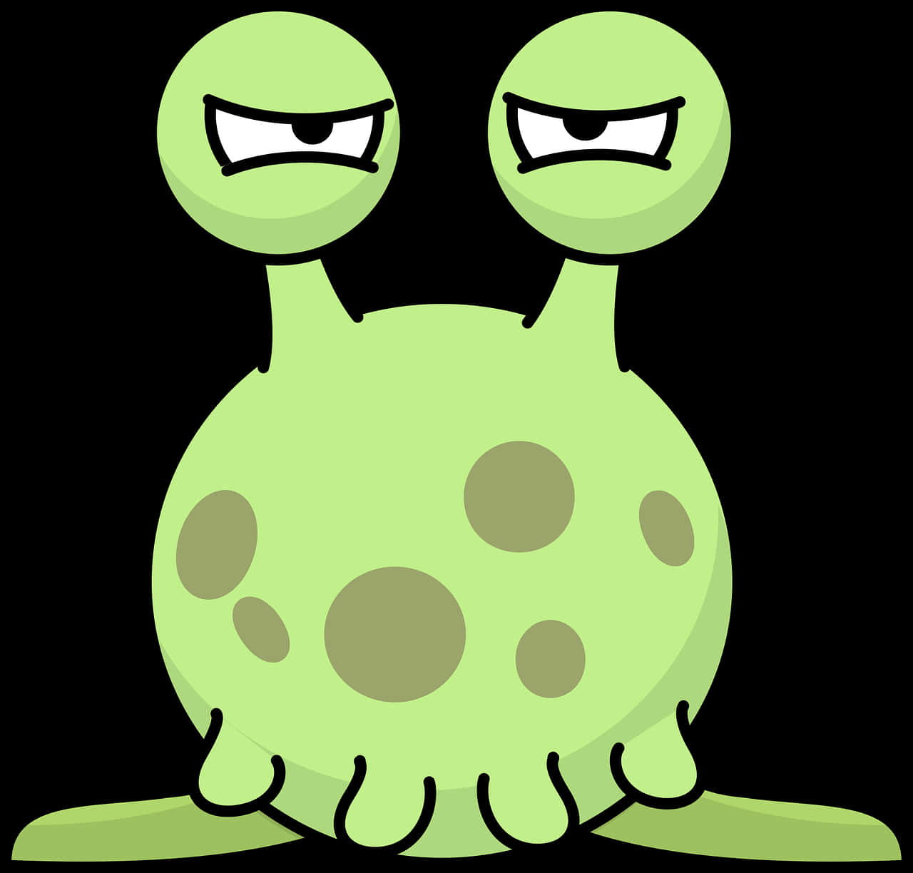 Two Headed Cartoon Alien PNG Image