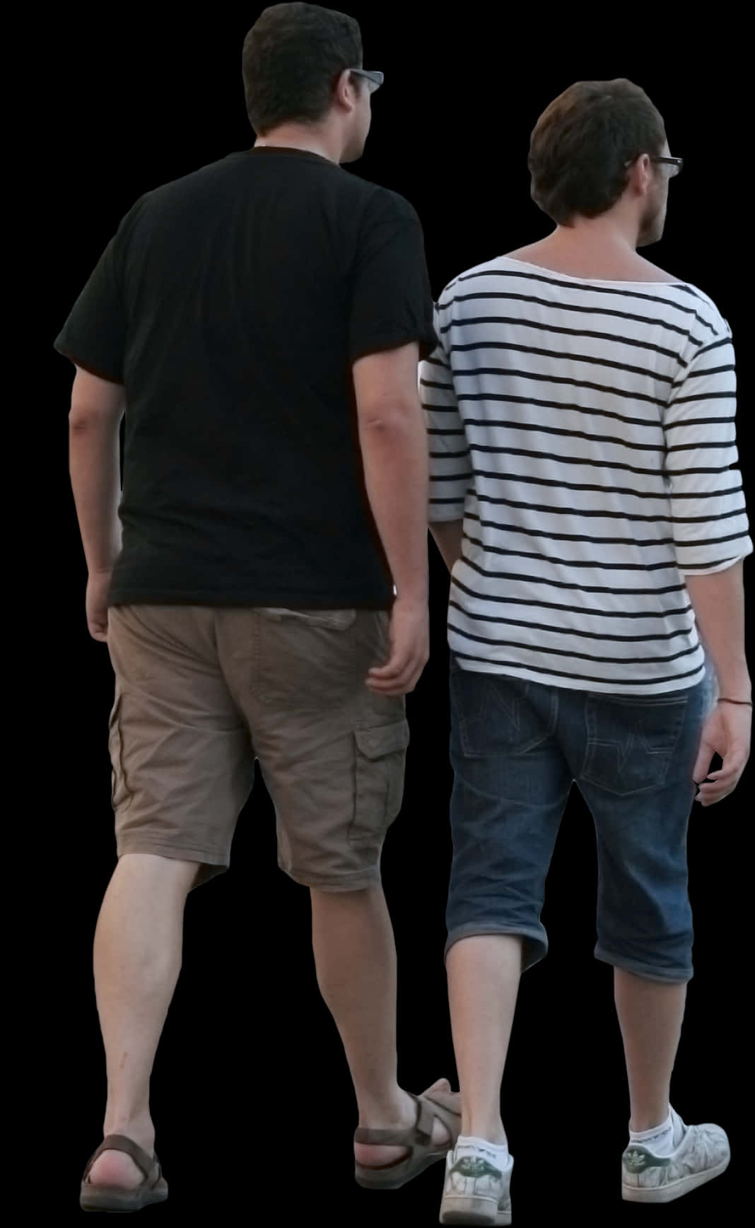 Two_ Men_ Walking_ Away PNG Image