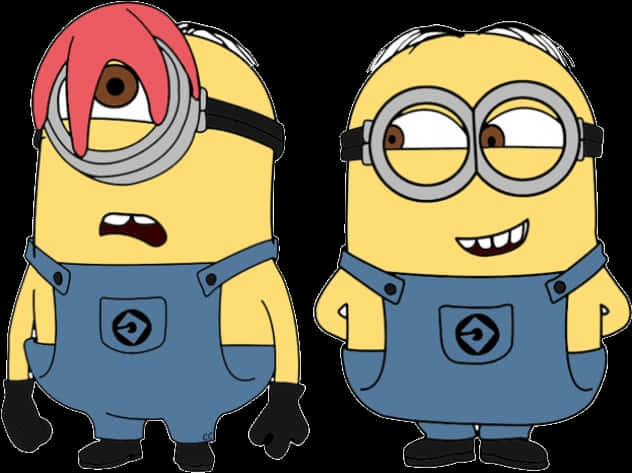 Two Minions Clipart PNG Image