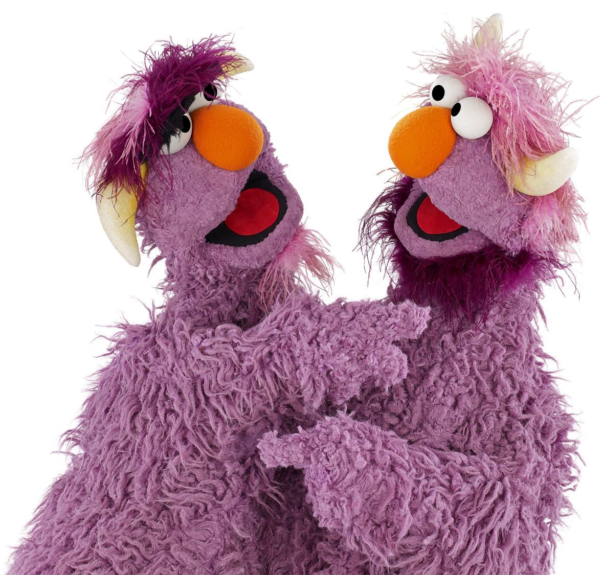 Two Purple Monsters Sesame Street PNG Image