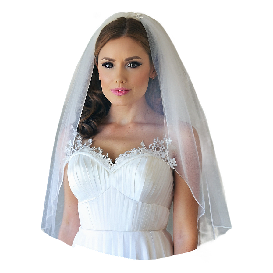 Two-tier Wedding Veil Png Vcr29 PNG Image