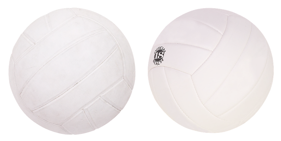 Two White Volleyballs PNG Image