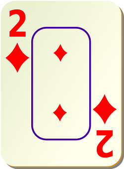 Twoof Diamonds Playing Card PNG Image