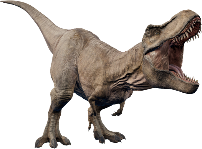 Tyrannosaurus Rex Full Body Roar PNG Image