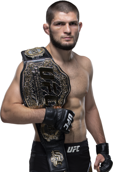 U F C Champion Posingwith Belt PNG Image