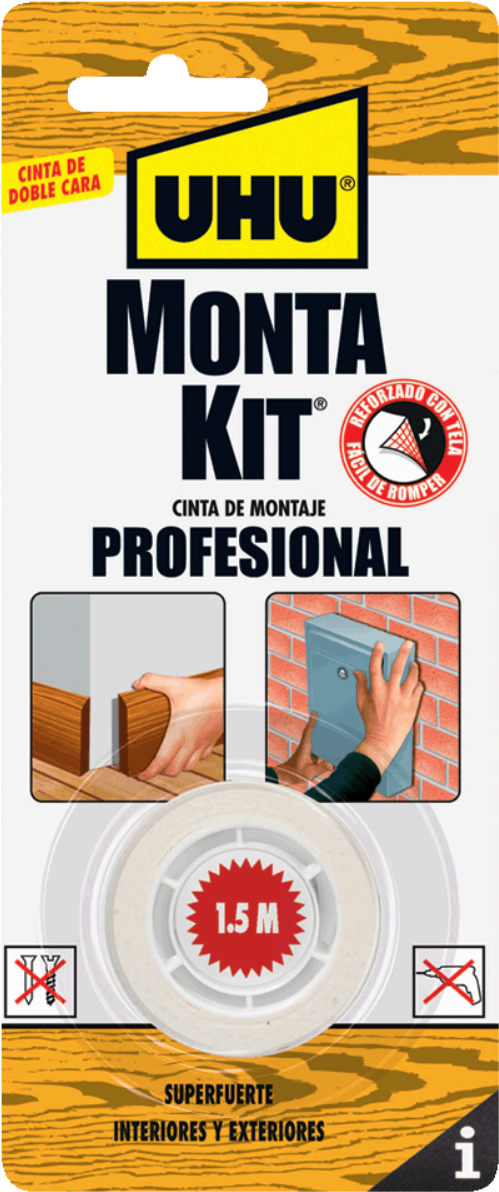 U H U Monta Kit Professional Adhesive Tape Packaging PNG Image