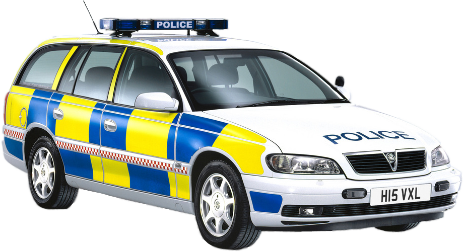 U K Police Car Battenburg Markings PNG Image