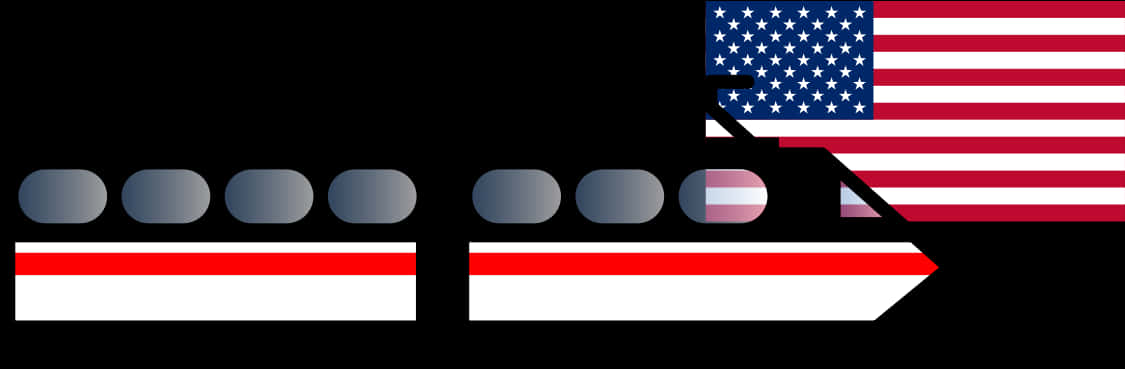 U S A Flag Abstract Design PNG Image