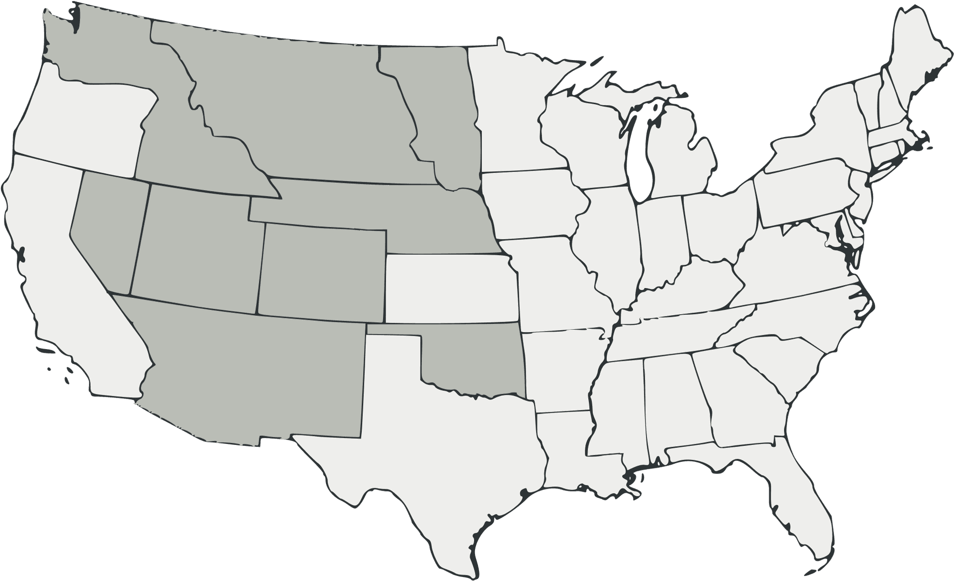 U S A Outline Map PNG Image