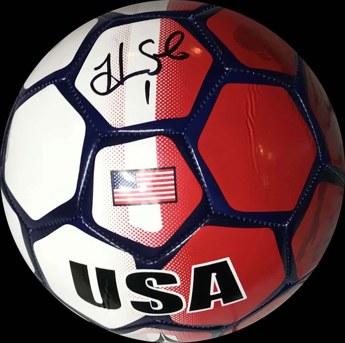 U S A Soccer Ball Signature PNG Image