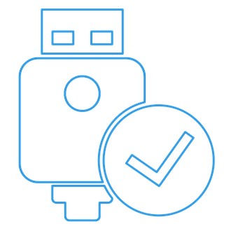 U S B Flash Drive Checkmark Icon PNG Image