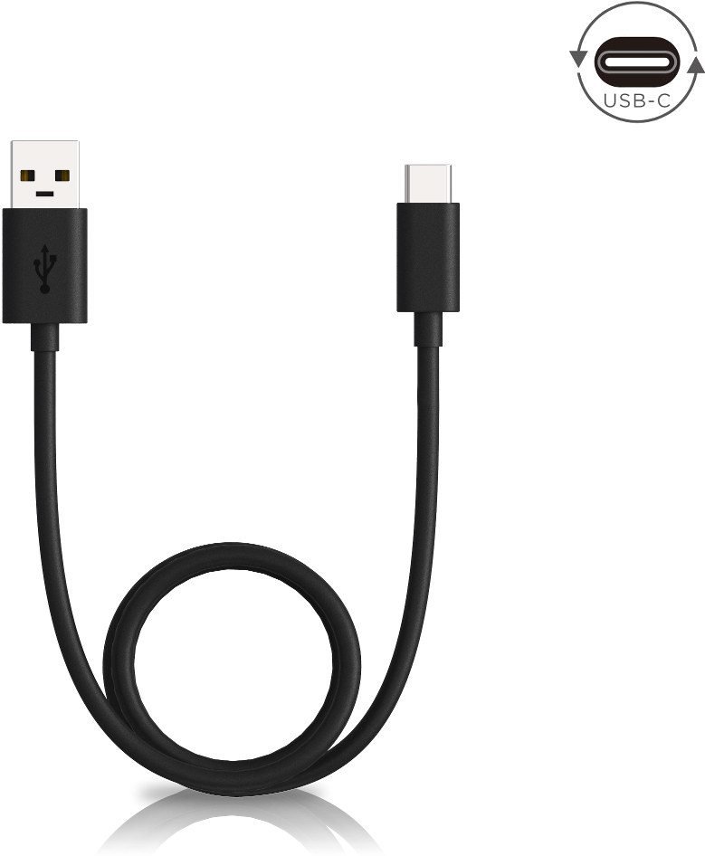 U S B Type C Cable Black PNG Image