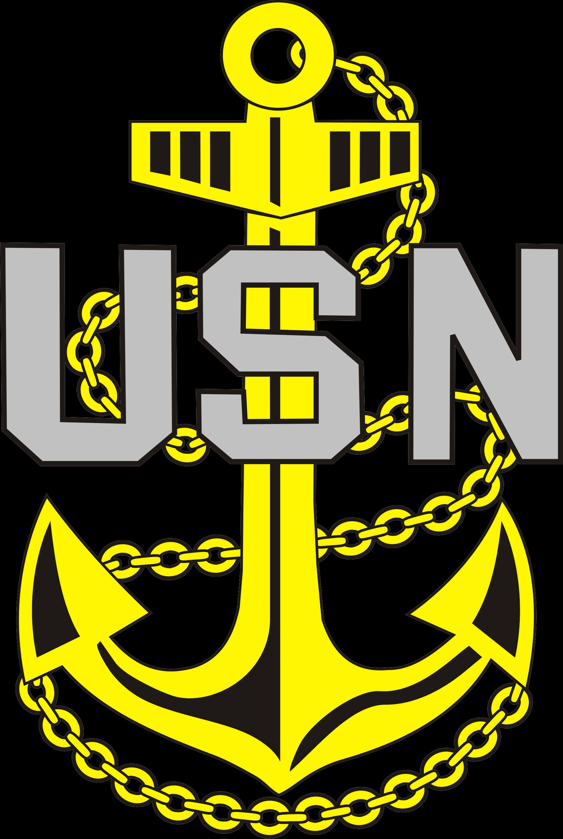 U S N Anchor Graphic PNG Image