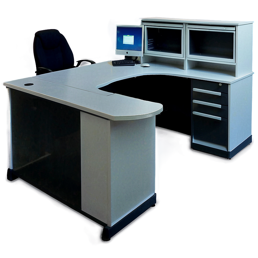 U-shaped Office Desk Png 6 PNG Image