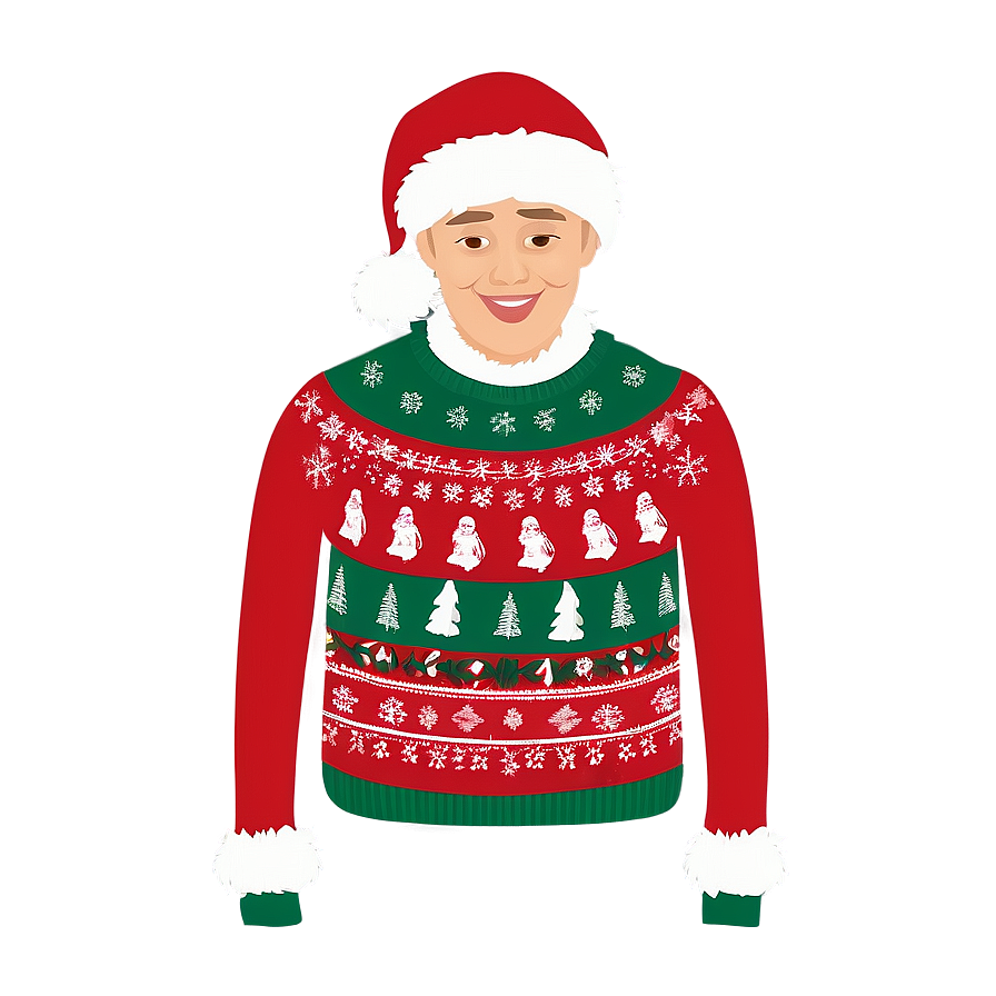 Ugly Christmas Sweater With Slogans Png Xbr PNG Image