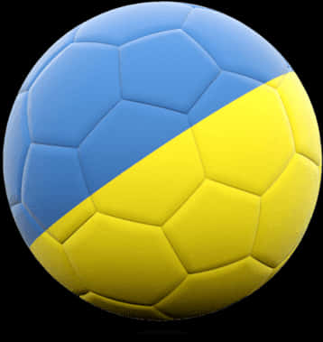 Ukraine Flag Themed Soccer Ball PNG Image