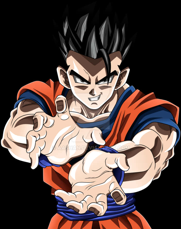 Ultimate Gohan Power Stance PNG Image