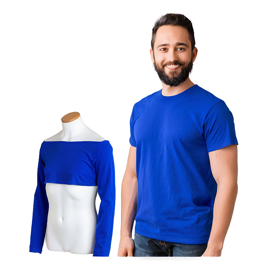 Ultramarine Blue Blank Shirt Png 06272024 PNG Image