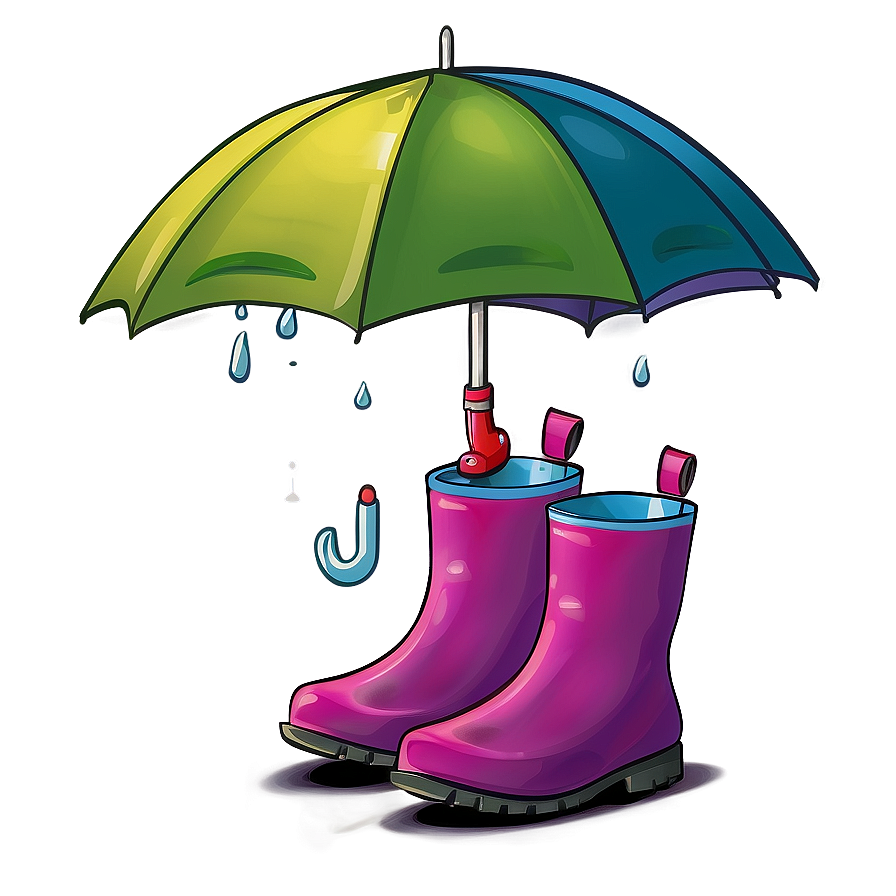 Umbrella And Rainboots Png 05232024 PNG Image