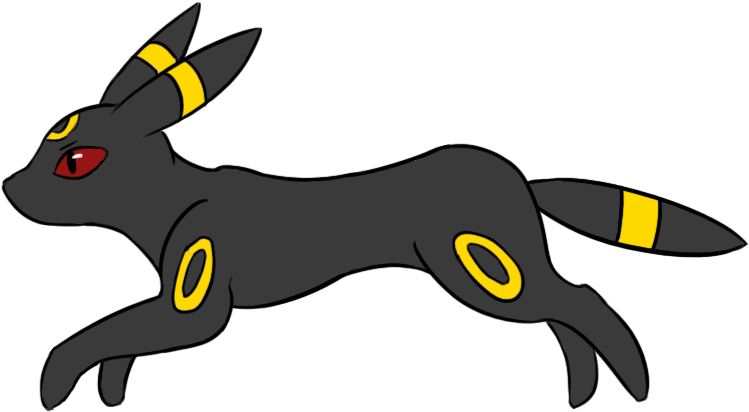 Umbreon Pokemon Illustration PNG Image