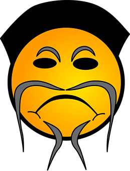 Unamused Yellow Face Emoji PNG Image