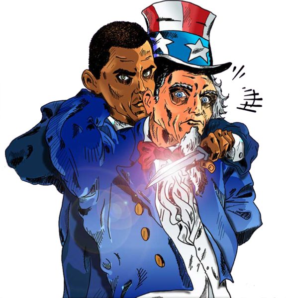 Uncle_ Sam_and_ Figure_ Anime_ Style PNG Image