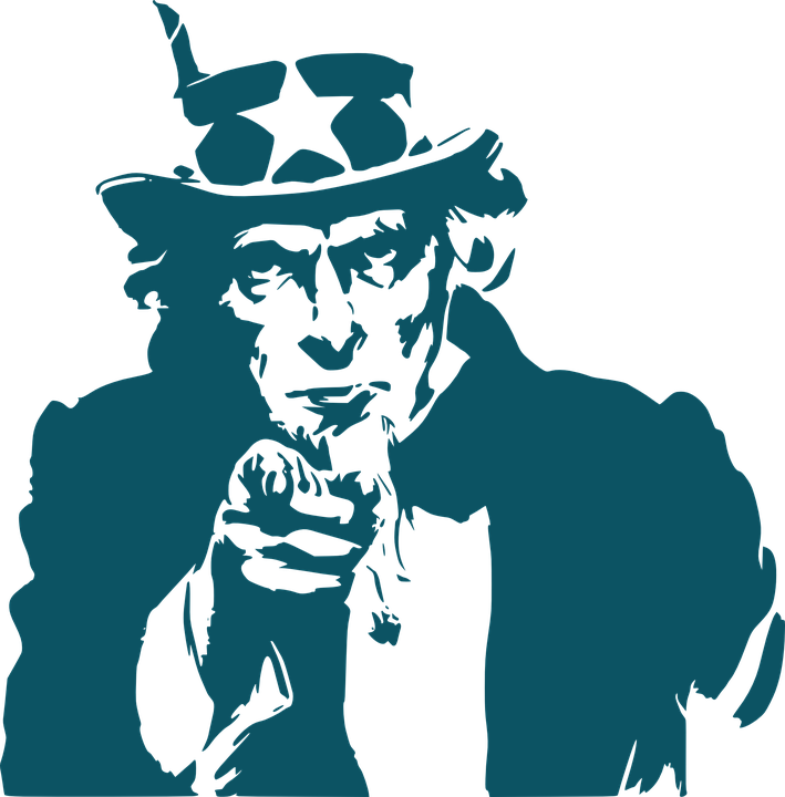 Uncle Sam Pointing Finger Graphic PNG Image