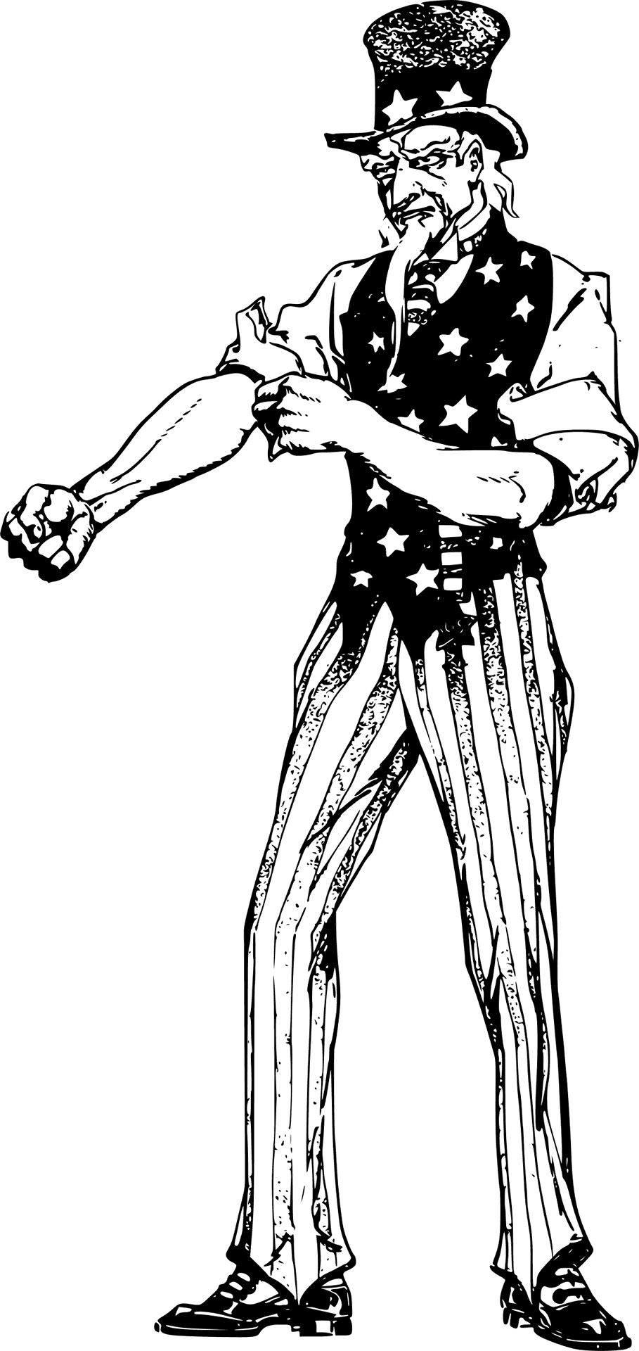 Uncle Sam Pointing Vintage Illustration PNG Image