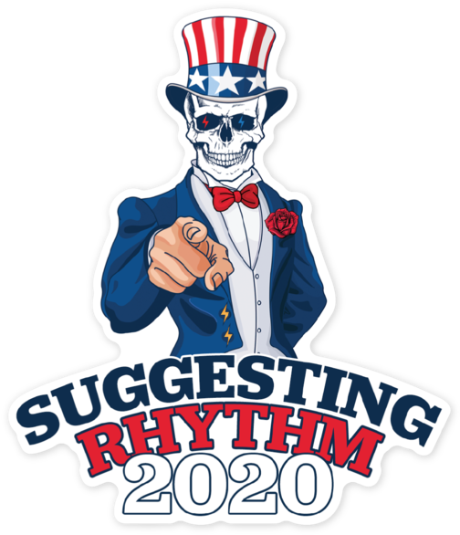 Uncle Sam Skull Pointing Sticker2020 PNG Image