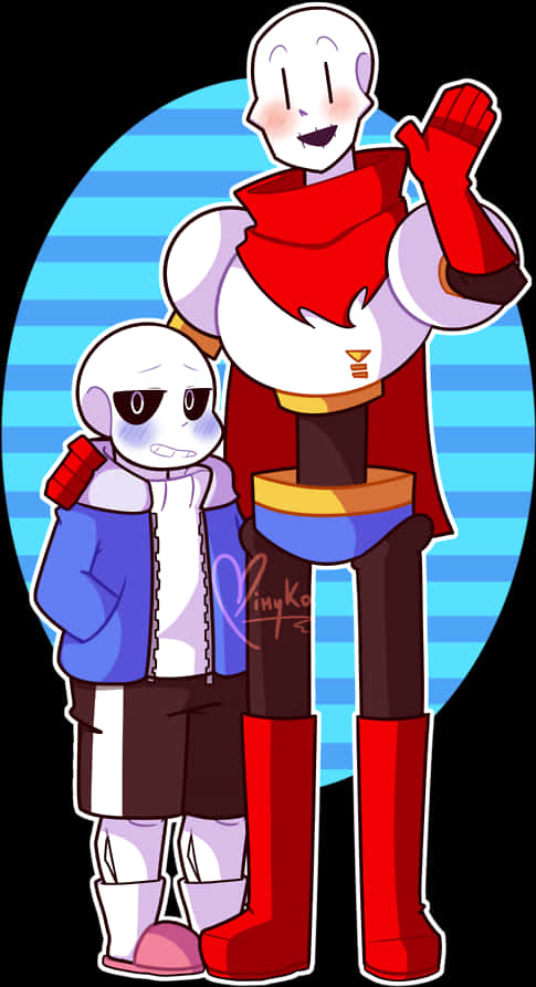 Undertale_ Sans_and_ Papyrus_ Artwork PNG Image