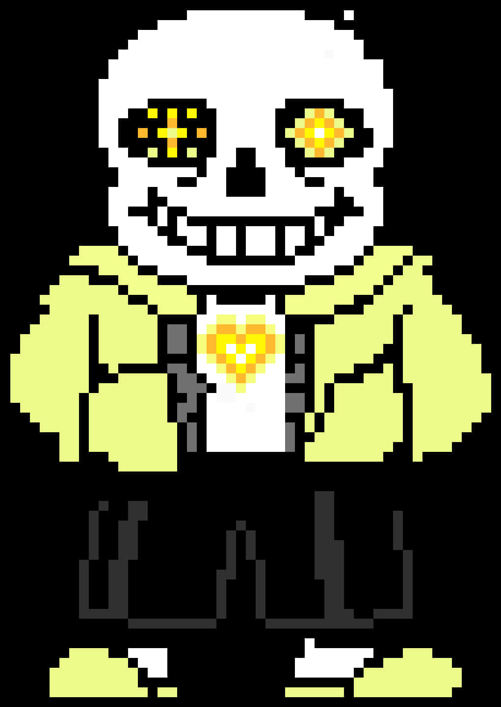 Undertale Sans Pixel Art PNG Image