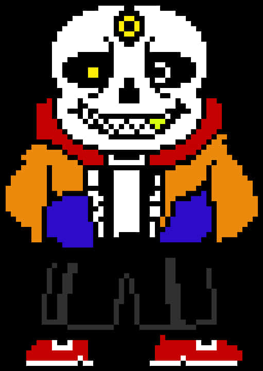 Undertale Sans Pixel Art PNG Image