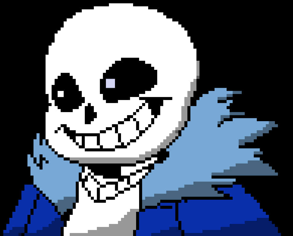 Undertale Sans Pixel Art PNG Image