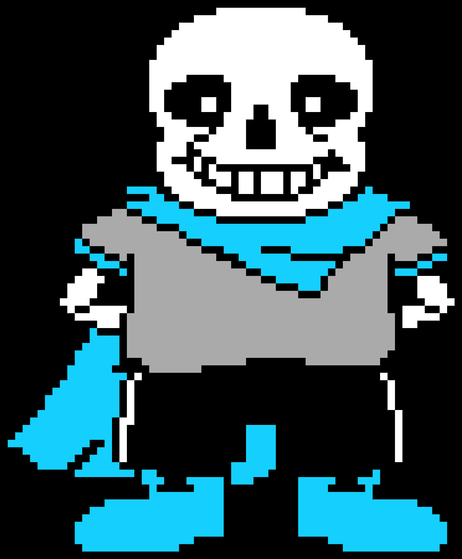 Undertale Sans Pixel Art PNG Image