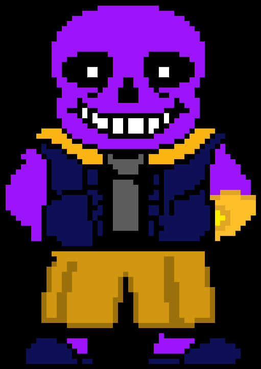 Undertale Sans Pixel Art PNG Image