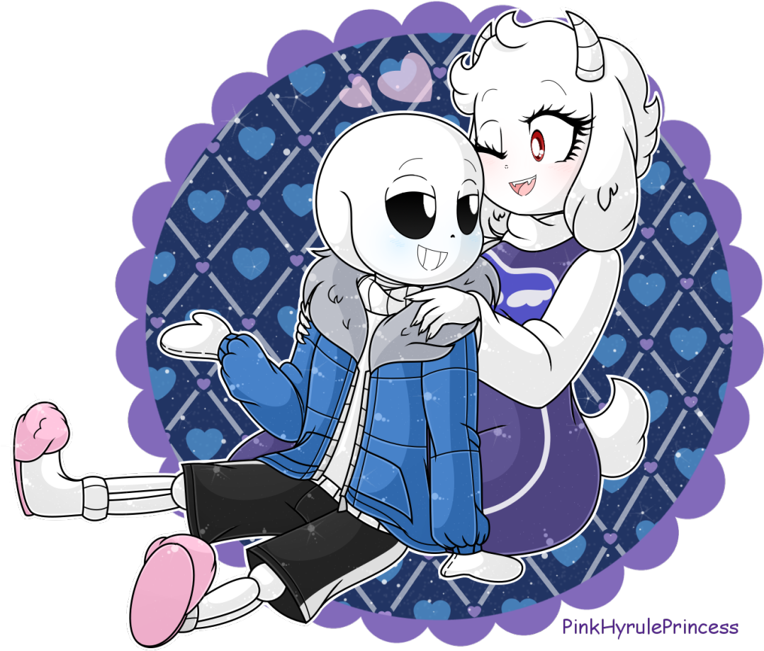 Undertale Sansand Toriel Friendly Encounter PNG Image