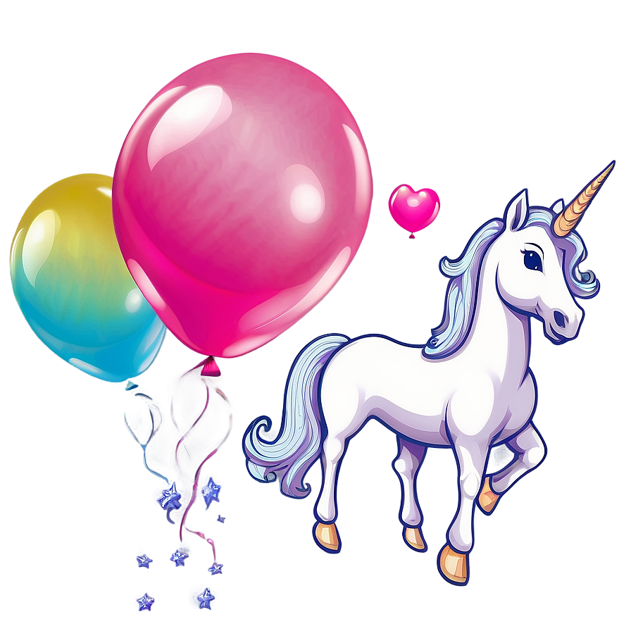 Unicorn Balloon Clipart Png 06262024 PNG Image