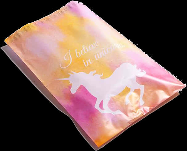 Unicorn Belief Pillowcase Design PNG Image