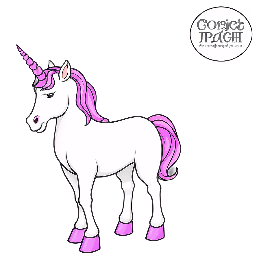 Unicorn Coloring Page Png 06132024 PNG Image