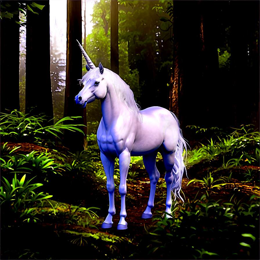 Unicorn In Forest Png 24 PNG Image