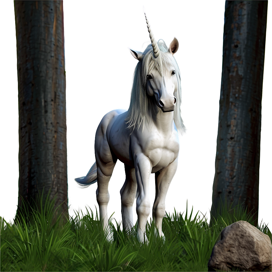 Unicorn In Forest Png Fln38 PNG Image