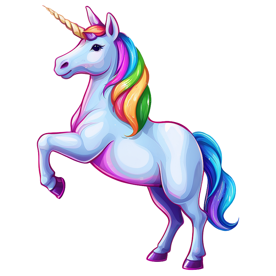 Unicorn With Rainbow Clipart Png 06262024 PNG Image