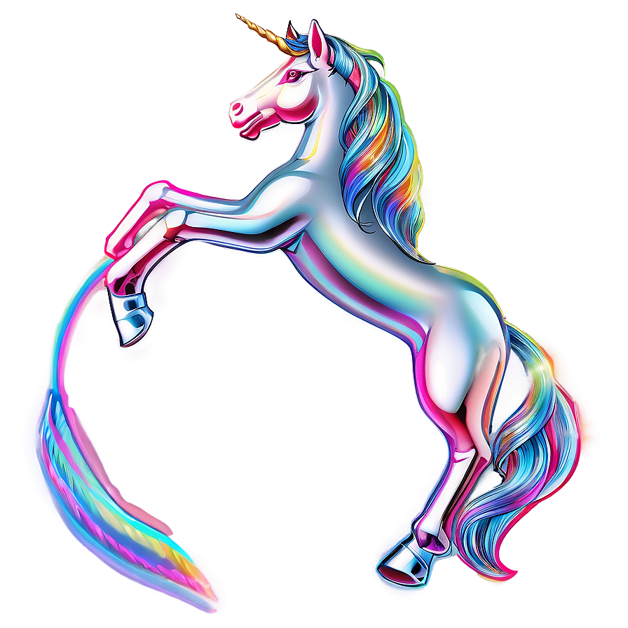 Unicorn With Rainbow Png Xmj PNG Image